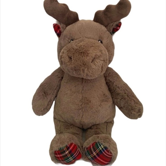 Cloud B Plush Brown Moose Holiday Plaid Soft Stuffed Dreamy Hugginz - Picture 1 of 9